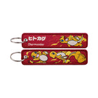 Kawaii Japanese Elf Anime Embroidery Key Fobs Key Tag Motorcycles Cars Backpack Chaveiro Keychain Fashion Keyring Friends Gifts