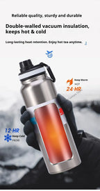 600/800/1000MLStainless Steel Thermos Bottle Car Thermal Cup Vacuum Flask Keeps Cold and Heat Thermal Mug Sports Insulated Cup