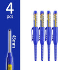 4-60Pcs 45mm Long Nib Head Carpenter Pen Deep Hole Marker Pens Black/Blue/Red/White for Measuring Woodworking Hand Tools