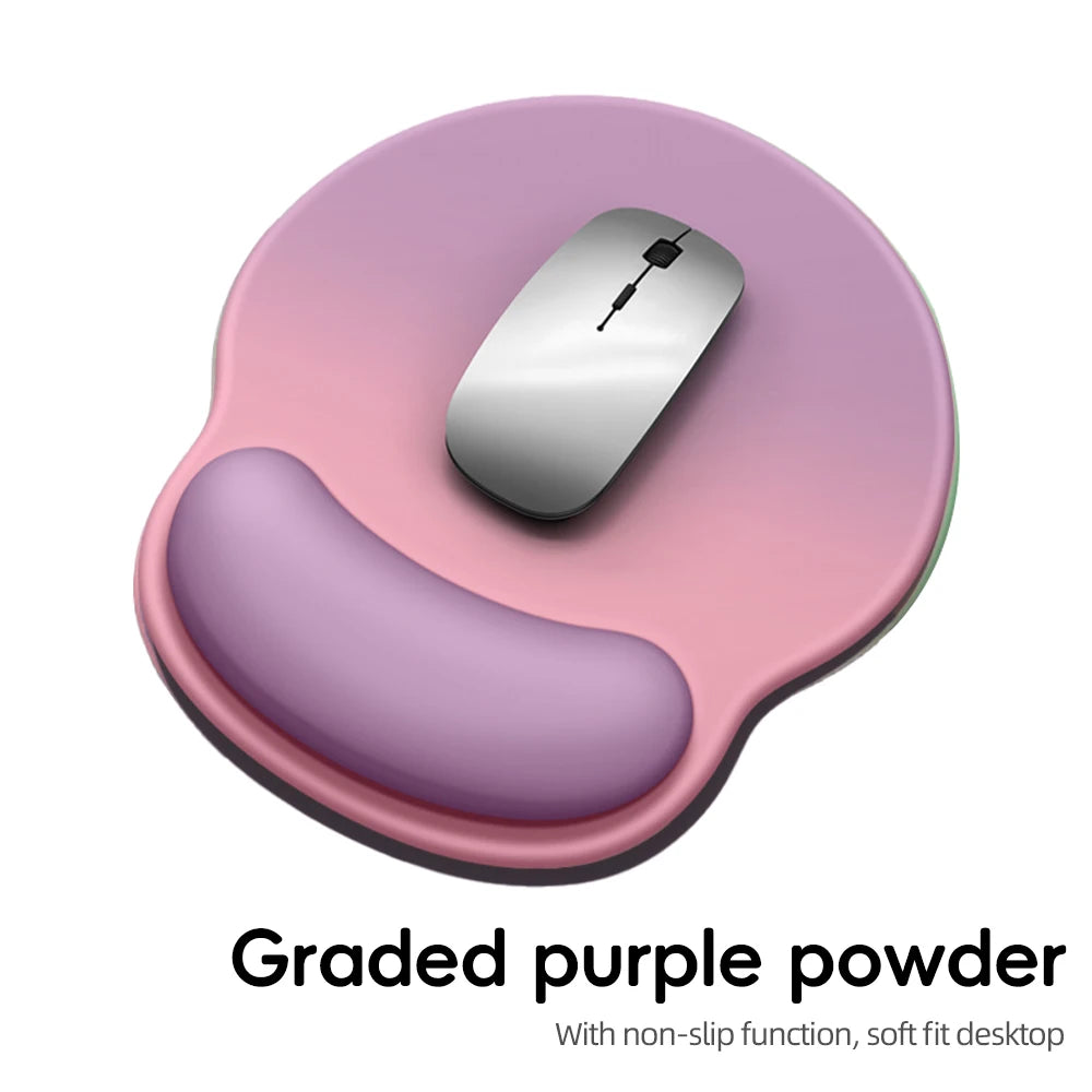 Comfortable Gradient Mouse Pad Wrist Support Non Slip Mice Mat Soft Mousepad Wrist Support Computer Silicone Mouse Pad For Pc