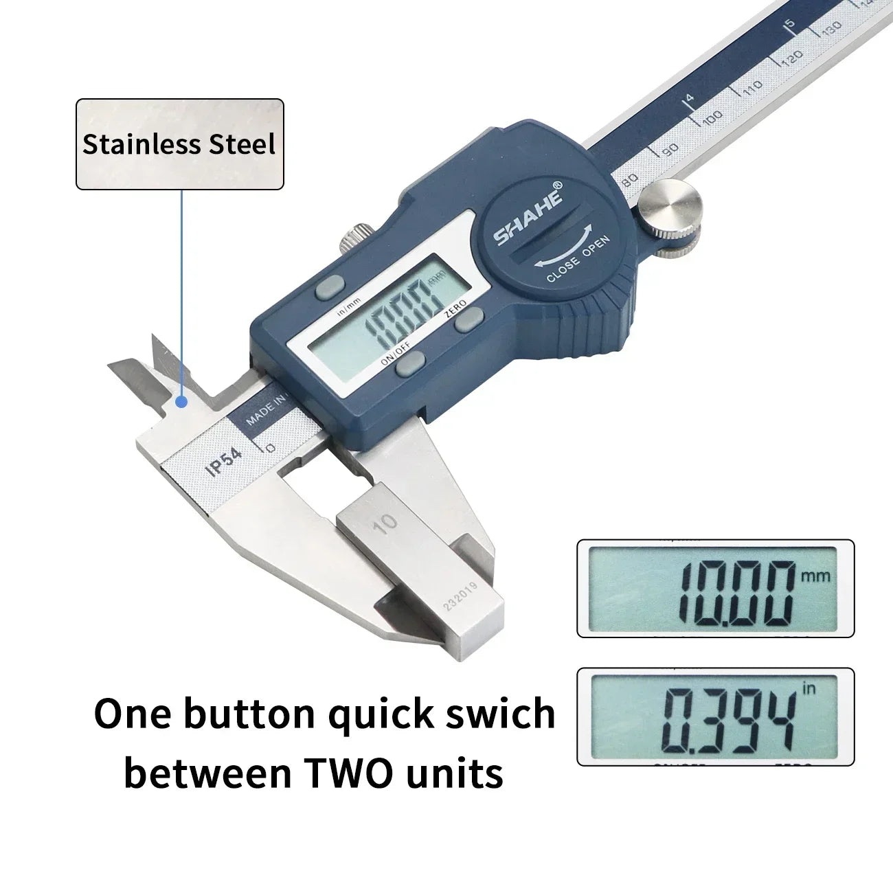 SHAHE Precision Electronic Digital Caliper 150/200/300 MM Electronic Digital Caliper Steel Vernier Caliper Paquimetro Digital