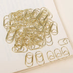 50/100Pcs 20mm Mini Metal Paper Clip Gold Heart Shape Clip Bookmark Binder Invoice PaperClips Office Supplies Student stationery
