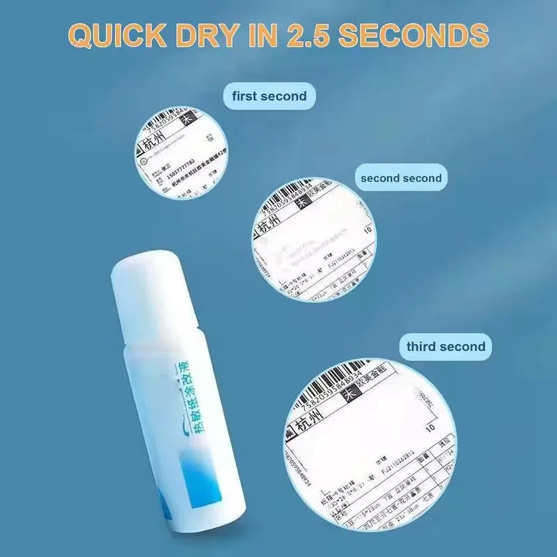 20ml 30ml 50ml Thermal Paper Correction Fluid Fast-Drying Anti Peep Identity Information ID Info Privacy Protector Quick Eraser