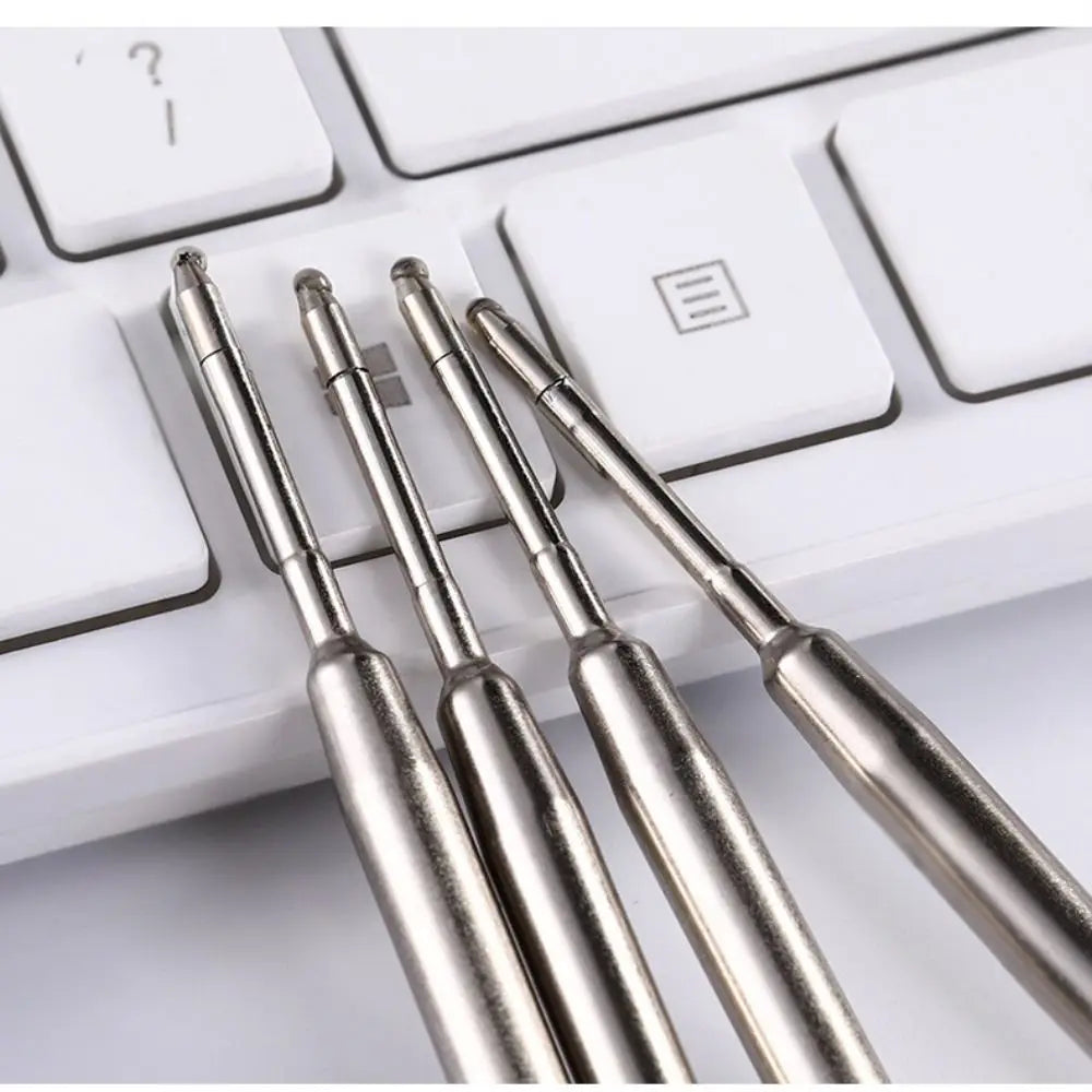 Metal Ballpoint Pen Press Tyle Business Fountain Pen with Blue/Black Ink Refill Students Gift Neutral Pen School Office Supplies