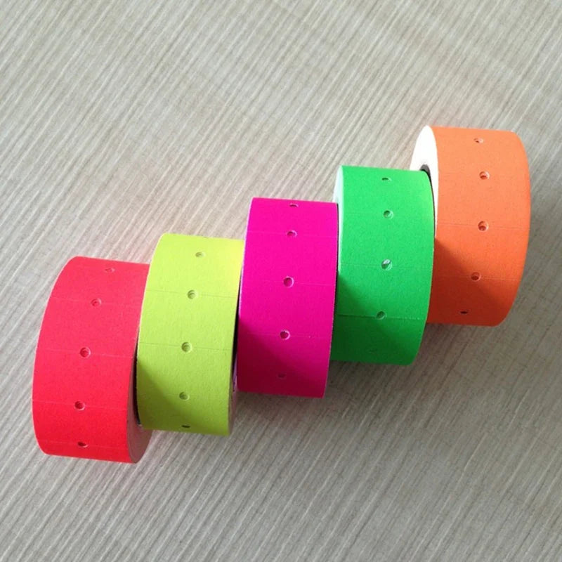 Retail One Roll Paper Colored  Adhesive Price Sticker Price Label Refill for MX-5500 Price Tag Gun Lableller Counter Accessories
