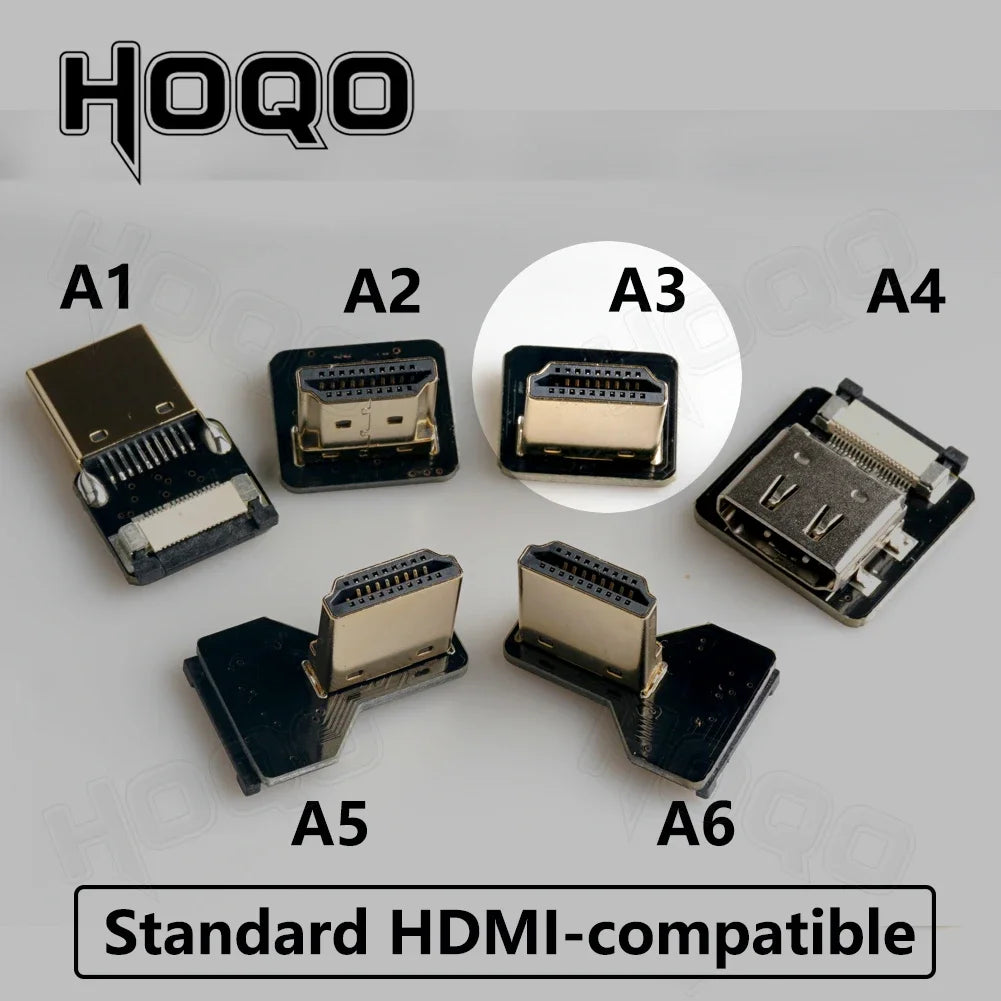 HDMI-compatible FPV Cable Micro/Mini HD-90 Degree Adapter FPC Ribbon Flat Pitch 20pin For TV Projector Multicopter Aerial Photog
