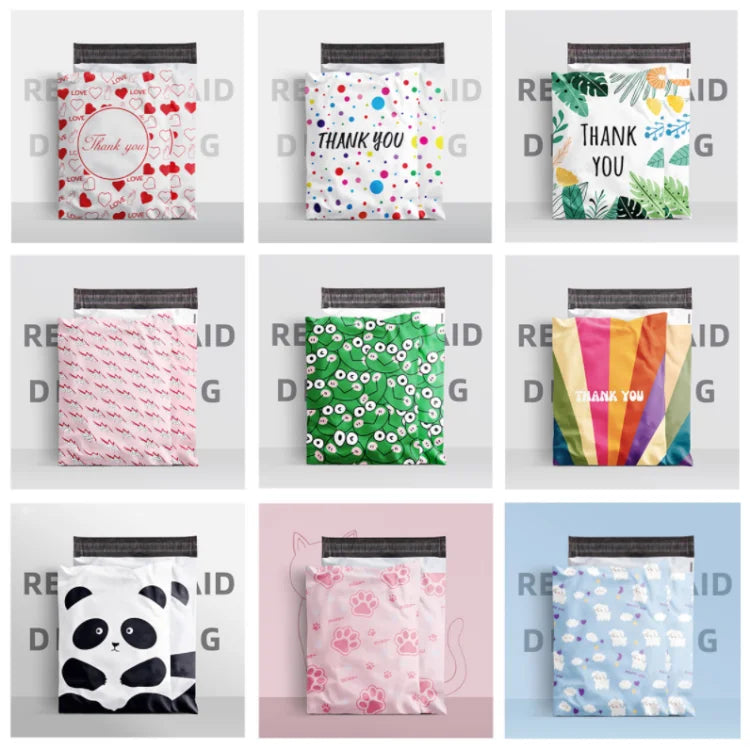 100PCS Poly Mailer Adhesive Envelope Printing Bag DIY Clothes T-shirt Pantihose Skirt Underwear Bra Shipping Packaging Pouches