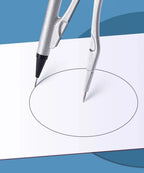 M&G Stainless Steel Compass Set - Geometry Math Tools with Rubber Ruler Carpenter Student Cartography Drawing School Supplies