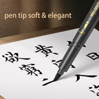 BAOKE 4-Size Calligraphy Pen Set for Writing, Drawing & Hand Lettering, Black Ink Brush Markers for Art, Calligraphy, Sketching