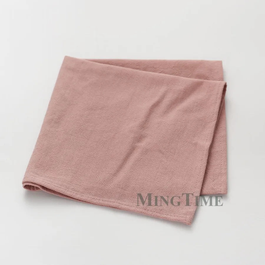 12pcs Napkins 40X40CM Plain Washed Cotton Tea Towel Dining Place Mats Wedding Party Christmas Linen Kitchen Cloths Table Decor