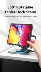 Blueendless Ipad Stand USB C Hub 4K 60HZ HD Type-C 100W PD SD/TF Slot Reader USB 3.0 5Gbps 9 In 1 Type-C Hub Ipad Holder