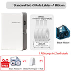 Niimbot N1/B18 Thermal Transfer Label Printer Label Maker with Black Ribbon Paper Tag Sticker for Home Office Jewelry Garden