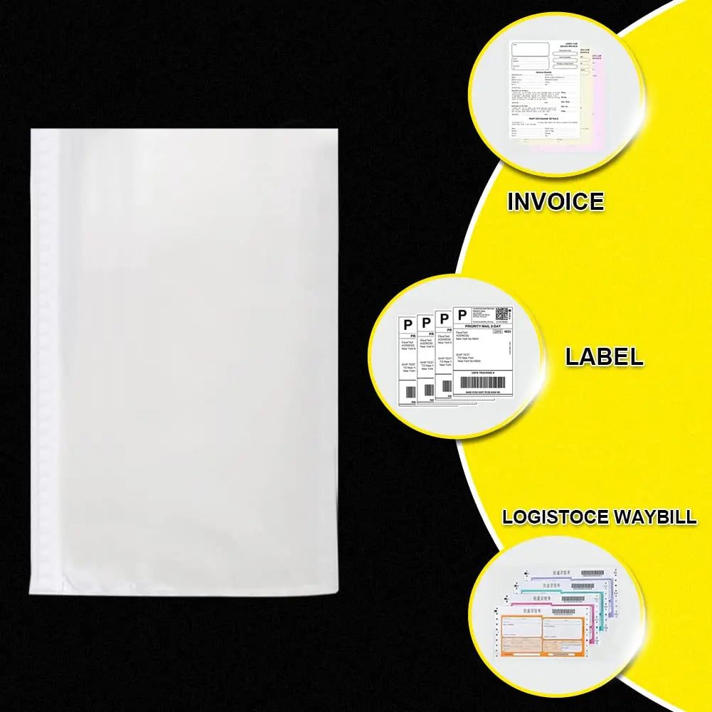 Clear Self-Adhesive Packing List Envelopes 10PCS Plastic Shipping/Mailing Pouch Enclosed Bags for Packing Slips Invoice Label