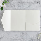 5pcs 18x13cm Pink Envelopes for Wedding Invitation Birthday Anniversary Thick Tri-Fold Envelope Greeting Card Pocket Envelope