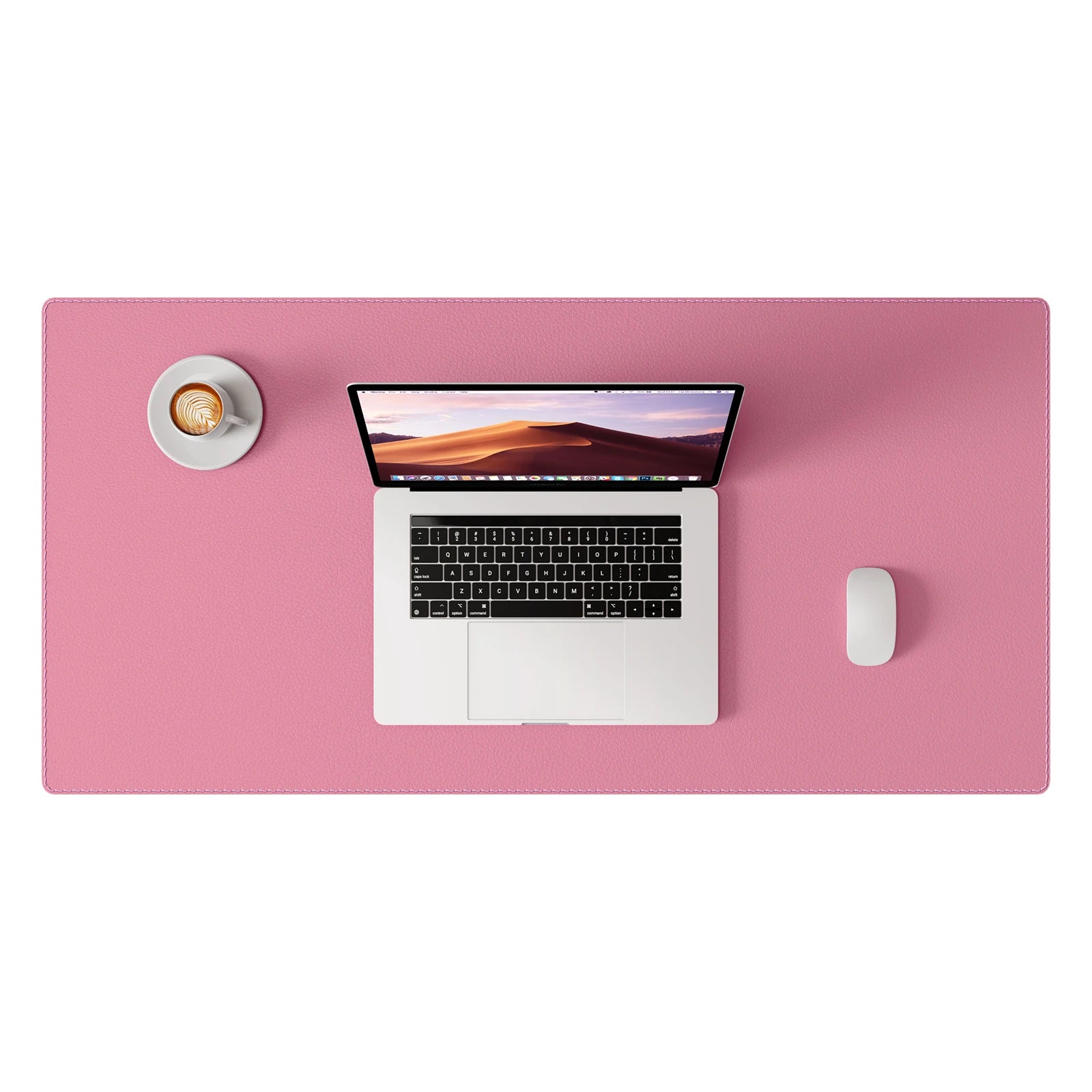 Desk Pad Protector, Mouse Pad, Office Desk Mat, Non-Slip with Stitched Edges PU Leather Desk Blotter for Office Home School