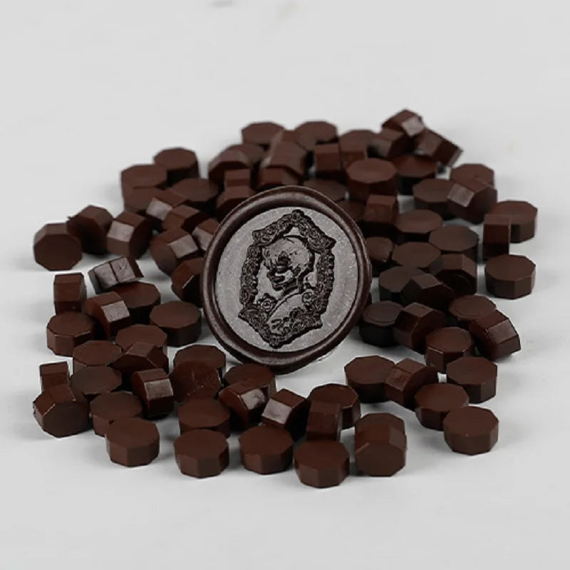 100 Pcs Vintage Wax Seal for Stamps Retro Wax Print Beads Sealing Macaron Gold Wedding Birthday Wax Lacquer for Seals Lacre