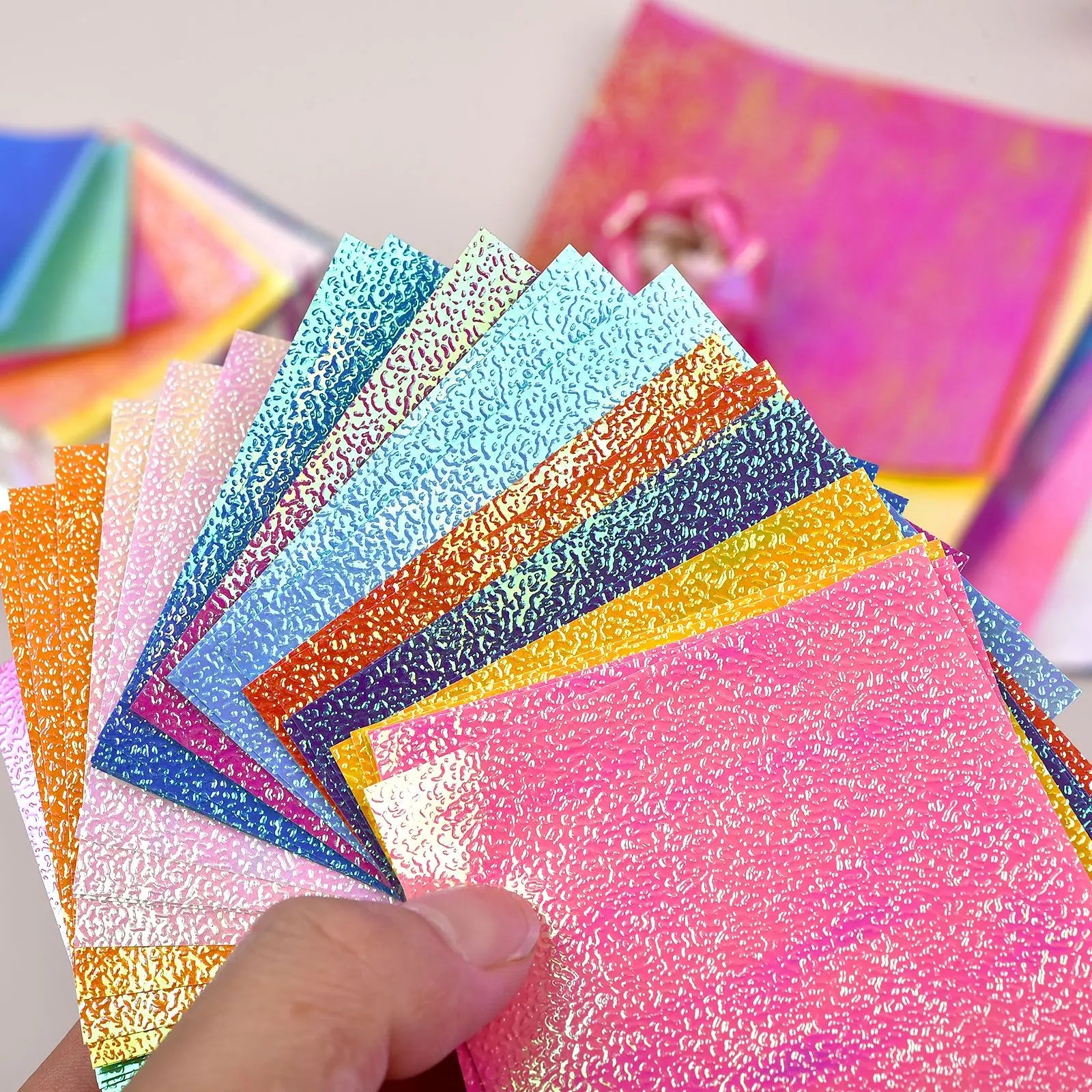 50Pcs Metallic Pearl Cardstock Paper Shimmer DIY Shiny Craft For Wedding, Scrapbook, Craft, Cards Party Decoration