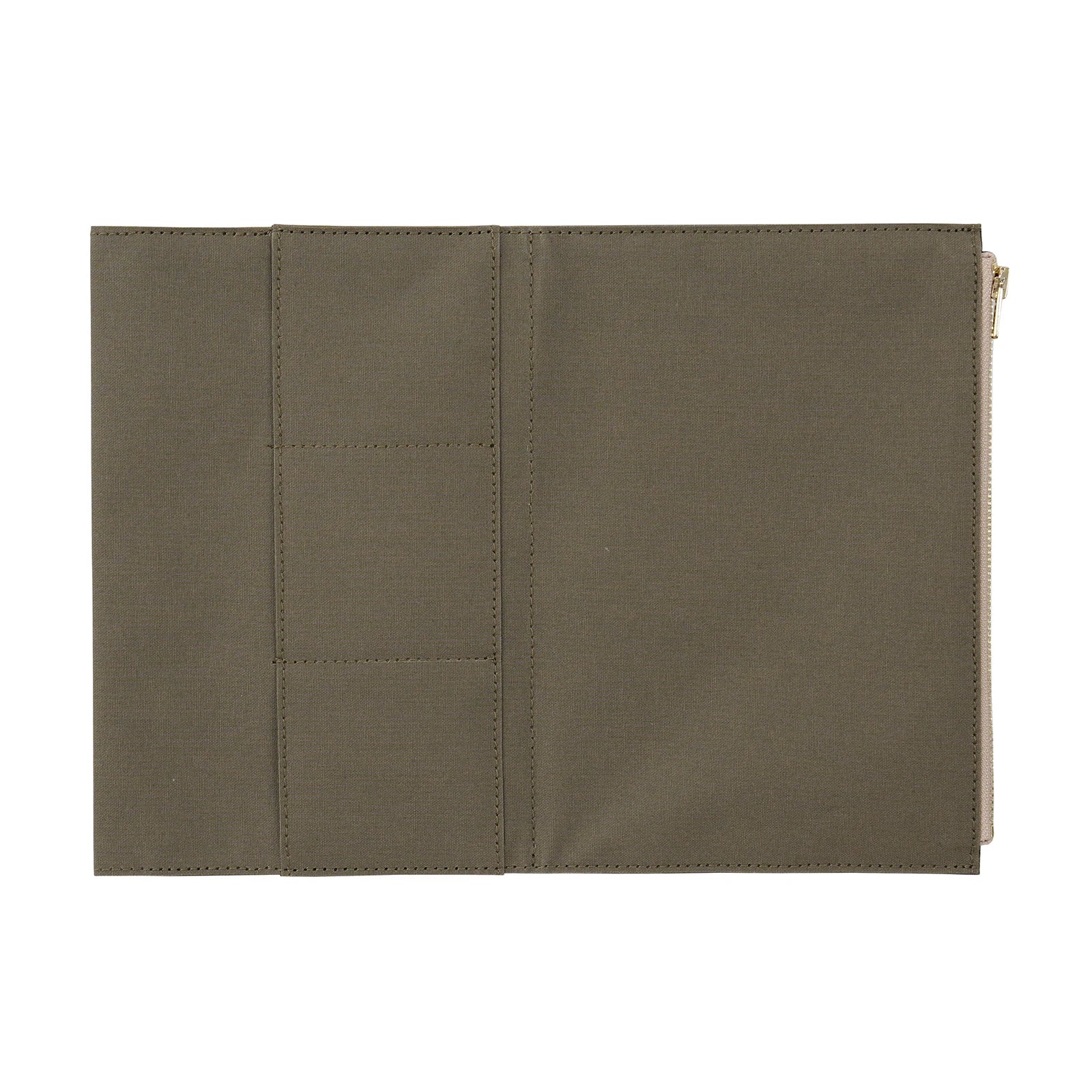 Canvas Zipper Card Holder for Travel Notebook, Canvas Storage Bag File Folder Refill Insert for Standard Journals Stationery