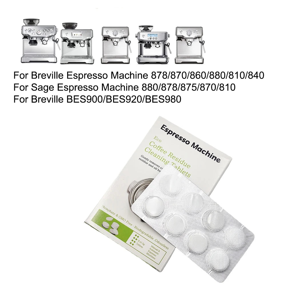 Cleaning Tablets 16 Pieces for Breville BES900 BES920 BES980 and For Sage 880 878 875 870 810 Espresso Machine Compatible Pack