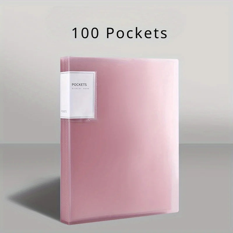 Folder 20/30/40/60/80/100 Inner Pages, Data Book A4 Transparent Insert Folder Album Storage Folder, Large Capacity Office Folder