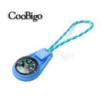 10Pcs Colorful Survival Keychain Zipper Pull Mini Compass for Outdoor Backpack Camping Hiking Pocket Navigator Adventure Tool