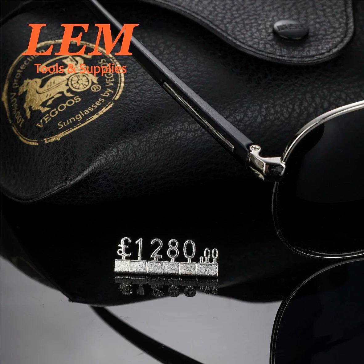 Metal 3D Combined Price Tags Number Adjustable Display Euro Pound Dollar Label Currency Symbol Jewellery Watch Phone Store