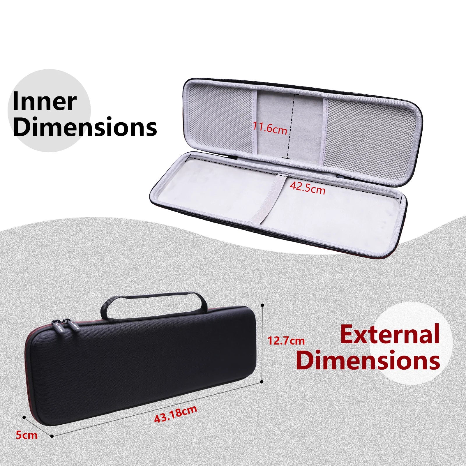 LTGEM EVA Hard Case for Apple Magic Keyboard with Numeric Keypad Carrying Storage Bag