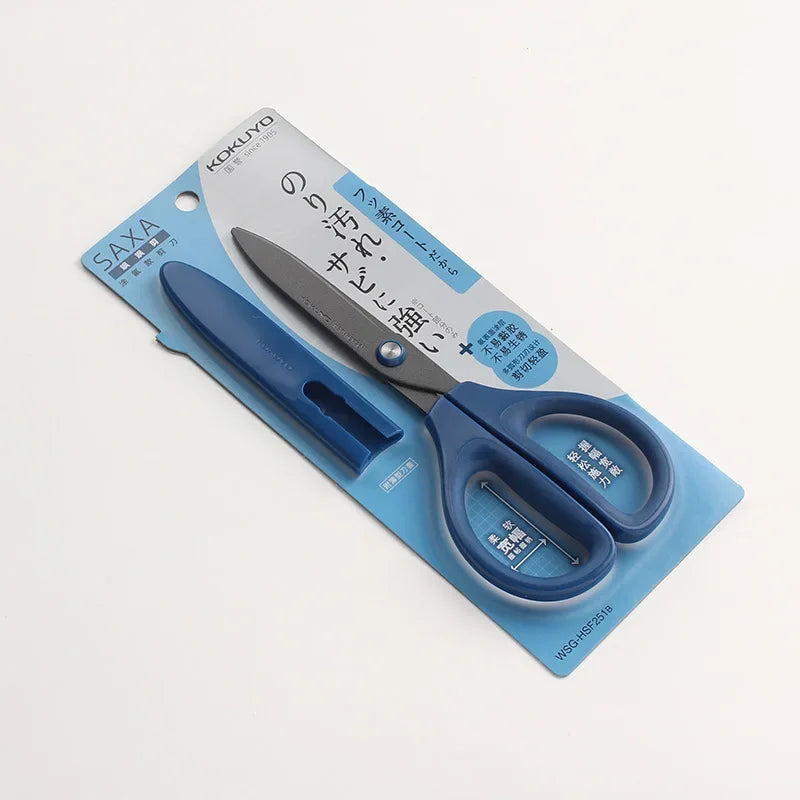 1PC KOKUYO All Purpose Scissors,Stainless Steel Blades, Soft Non-Slip Grip Handle,Not Easily Adhesive,for Home Office School Use