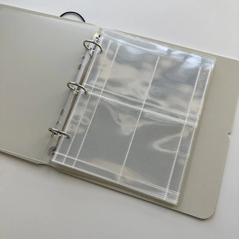 A5 3 Ring Binder Kpop Photocards Holder Photo Album Pocket Sleeves Clear Photo Card Collect Book Loose-leaf Binder Sheet Inserts