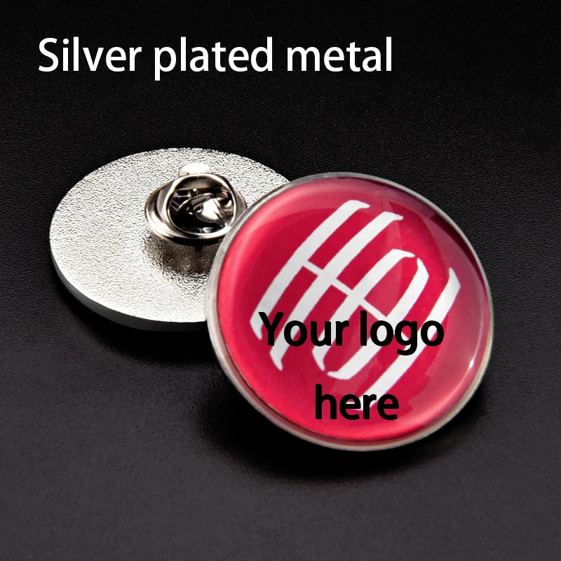 2.5cm Customize Your Photo Pins Brooch Personalized Name Birth Date Lapel Pin Shirt hat Badge Jewelry Best gifts