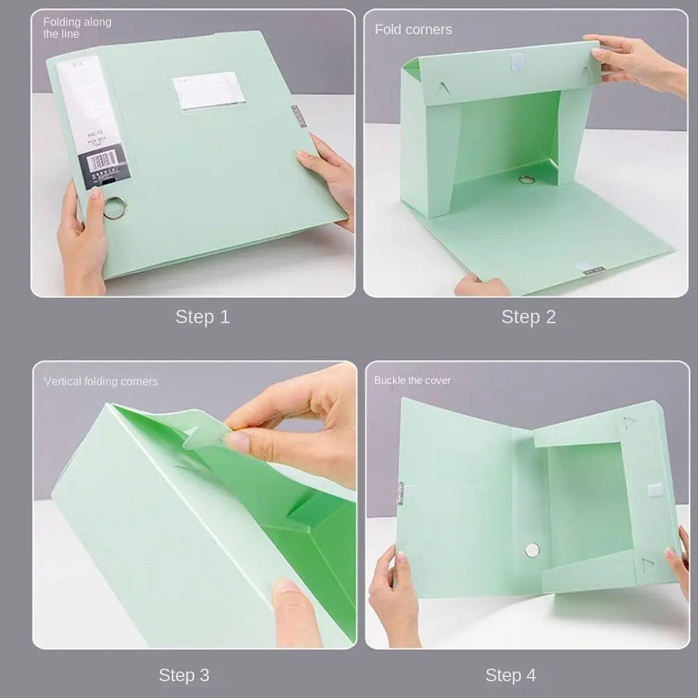 Multifunctional Document Storage Box Folder Large Capacity A4 Information Box Learning Office Storage Box File Box