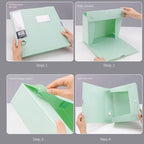 Multifunctional Document Storage Box Folder Large Capacity A4 Information Box Learning Office Storage Box File Box
