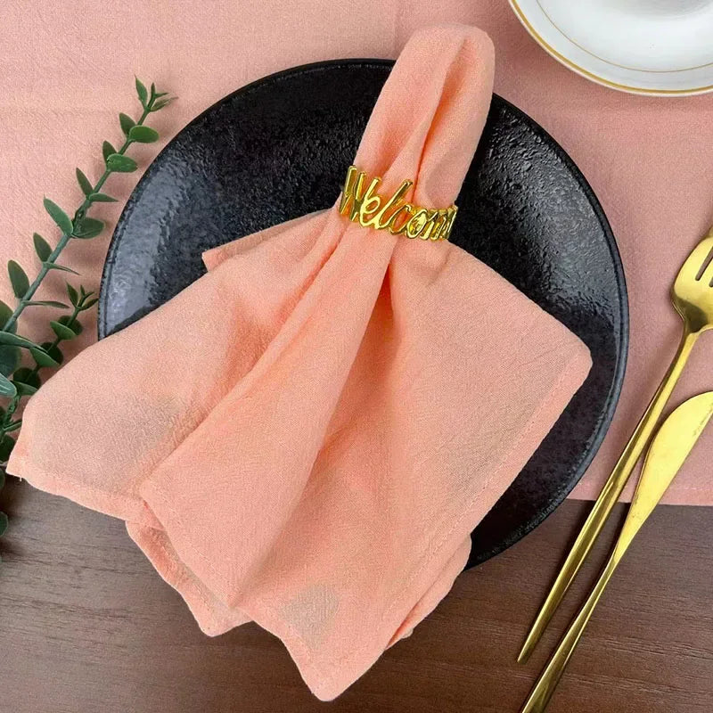 4PCS Christmas Red Cloth Napkins Washable 30x45cm 100% Cotton Fabric Tea Towel for Dinner Wedding and Parties Decor