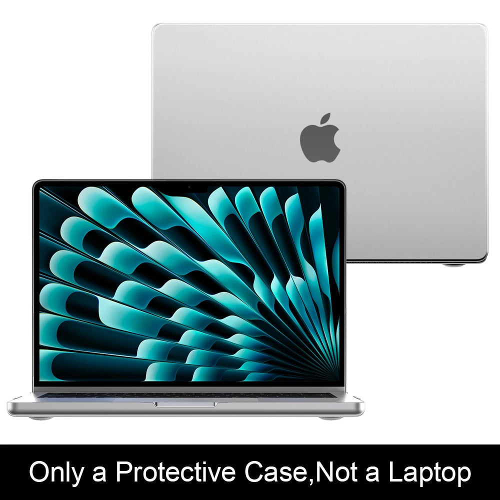 2026 Laptop Case For Macbook Air 13.6 inch M5 M4 M3 M2 2026 2025 2024 2022 A3240 A3113 A2681,Ultra Thin Matte Case