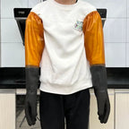 Sandblasting machine hand sleeve thickened wear-resistant rubber latex water and acid and alkali resistant gloves