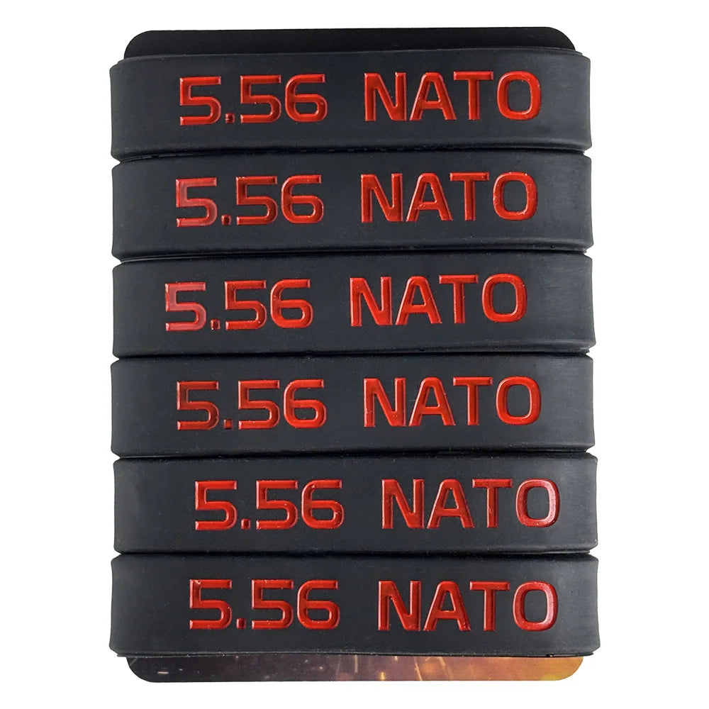 6 Pack Magazine Marking Band for 5.56 Nato Magazine Marking Rubber Band Anti-slip Convenient Identification for Gun Safety