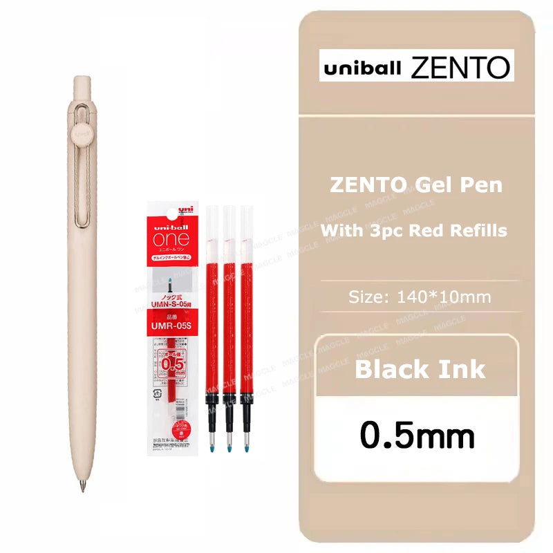 uniball ZENTO Standard 0.38/0.5mm Gel Pens,Water-Based Smooth Writing Roller Ball Pens Fit for a variety of occasions Stationery