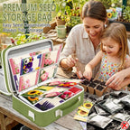 Plant Packet Organizer Binder Large Capacity 3-Ring With 20 Reusable Envelopes 30-Sheet Plantling Protector Binder Bag For