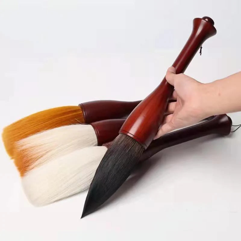 Extra Large Character Calligraphic Brush Big Wood Writing Brush Long Weasel Wolf Hair Spring Festival Couplets Chinese Brush Pen