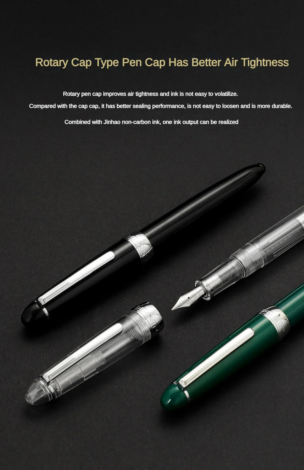 JINHAO 992 Fountain Pen Silver Clip 12 Colors Writing Pens Luxury Quality Student Business Office School Supplies Stationery