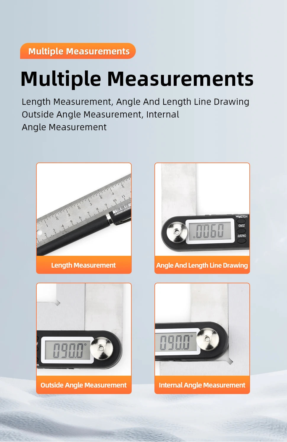 Protractor Digital Goniometer Electronic Digital Angle Gauge Angle Finder Metal Angle Ruler Digital Angel Meter Carpentry Tools
