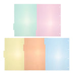 10Pcs Bright Colorful Index Dividers Label Set Smooth Surface High-Quality Paper Tab for Office School Binder Organization Index