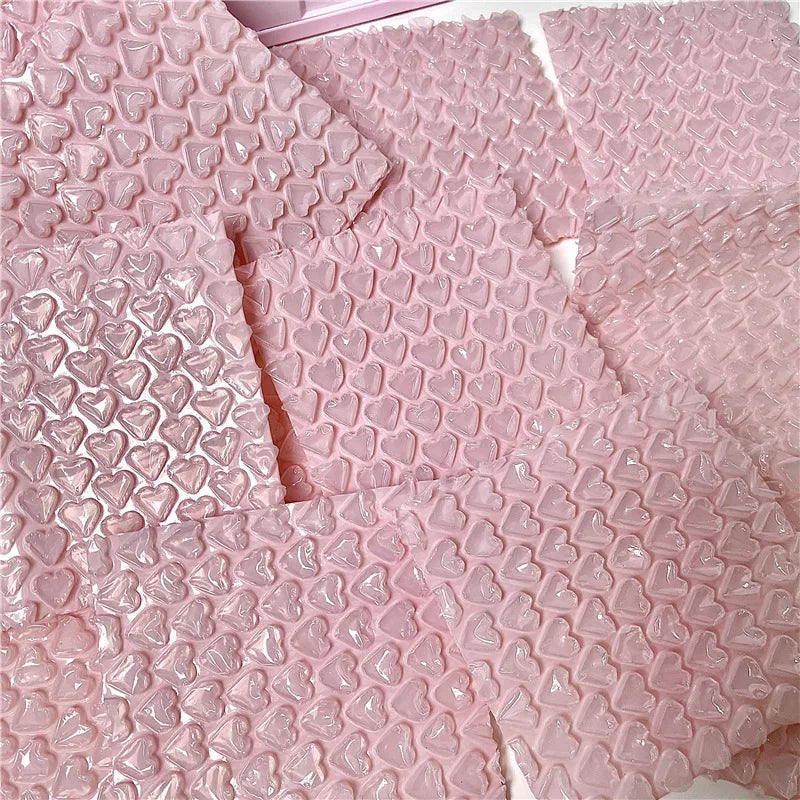 10Pcs Pink Love Bubble Mailer Self-Seal Packaging Bags Small Business Supplies Padded Envelopes Bubble Envelopes Mailing Bags