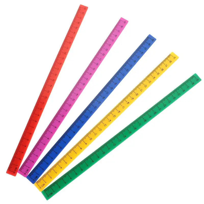 5 Pcs Plastic Magnetic Ruler Novelty Rulers Student Accessory with Centimeters for Students Flexible Work