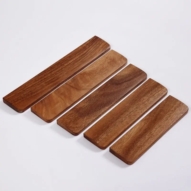 Solid Wood Keyboard Wrist Rest for 87 Key Mechanical Keyboard, Ergonomic Wooden Palm Rest with Non Slip Base