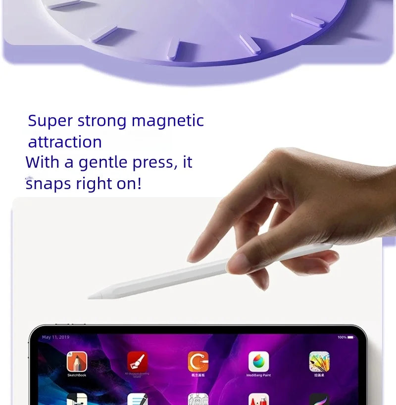 P+7 Universal Stylus Battery Display Pen For Android IOS Screen Touch Pen For iPad Huawei Xiaomi Honor Tablet Stylu   Penci