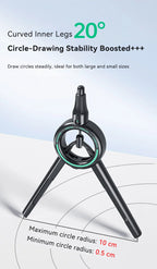 Press Student Compass Geometry Set Precision Digital Display Compass for Students Circle Drawing Gauge Tool Exam School Supplies