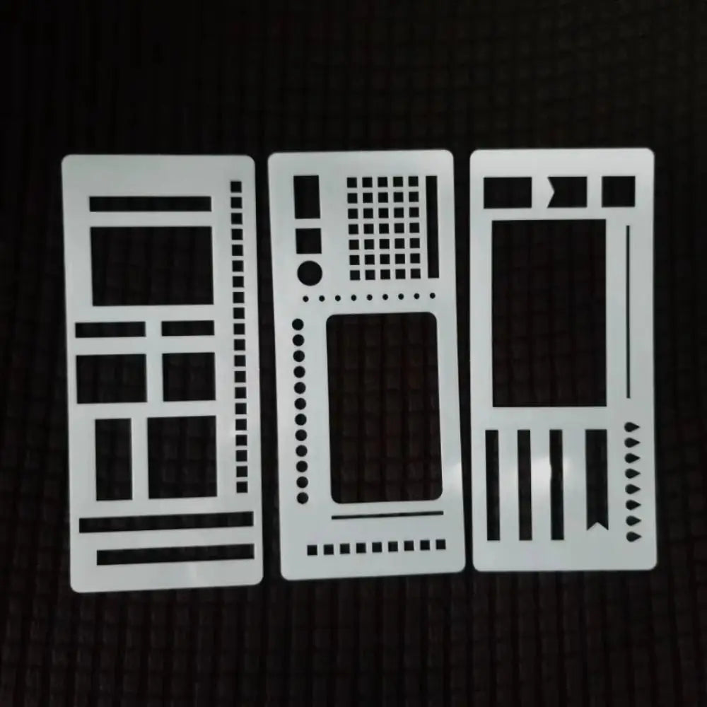 Dot Grid Flexible Record Template Checklists Boxes Lines Stencils Handmade Template Ruler Educational Drafting Tool