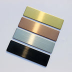10pcs Laser Engraving Name Badge Holder Round Corner Gold Color Stainless Steel Badge Blank Material 70x20mm