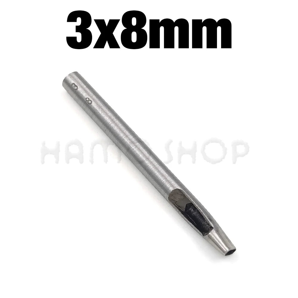 1pc 2mm-6mm Width Leather Oval Shape Hole Punch Steel Craft Hollow Hole Punch Leather Tools Leather Belt Hole Punch DIY Tools